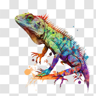 Flat Lizard
 - Colorful Lizard Animal Transparent PNG
