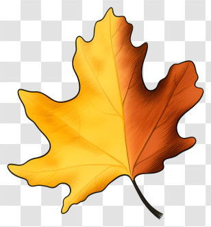 Autumn Maple Leaf - Beautiful Autumn Leaf Illustration Transparent PNG