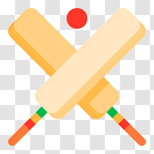 Cricket Logo - Cricket Bats And Ball Illustration Transparent PNG