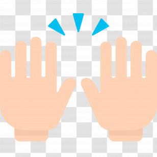 Raising Hands Emoji - High Five Hands Gesture Transparent PNG
