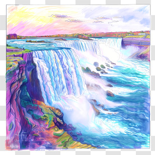 Niagara Falls - Scenic Waterfall Transparent PNG