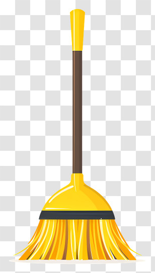 Cleaning Broom - Yellow Broom For Cleaning Transparent PNG