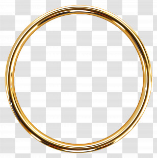 Gold Circle - Golden Circular Frame Transparent PNG