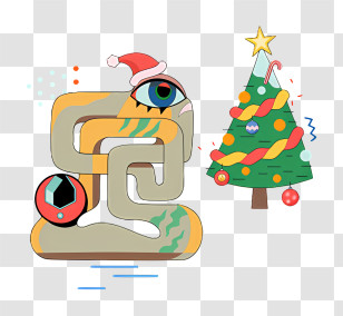 Santa Claus - Christmas Maze With Tree And Decorations Transparent PNG