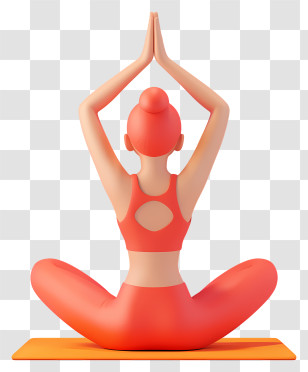 Yoga - Woman In Yoga Pose On Mat Transparent PNG