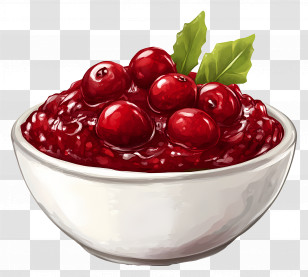 Cranberry Relish - Bowl Of Cranberry Sauce Transparent PNG