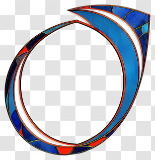 Blue Arc - Abstract Circle With Colorful Patterns Transparent PNG