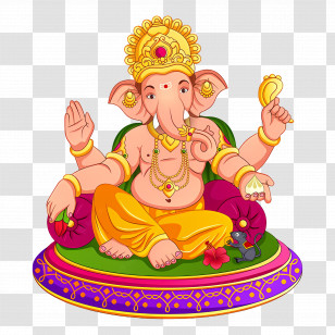 Ganesha Chaturthi - Traditional Ganesha Illustration Transparent PNG