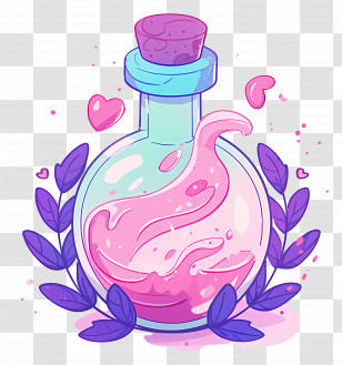 Love Potion - Magical Love Potion In Glass Bottle Transparent PNG