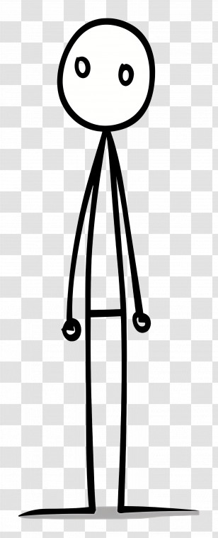 Boy Stick Figure - Minimalistic Stick Figure Illustration Transparent PNG