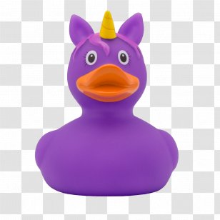 Rubber Duck Unicorn Fun-loving Yellow - Bird Transparent PNG