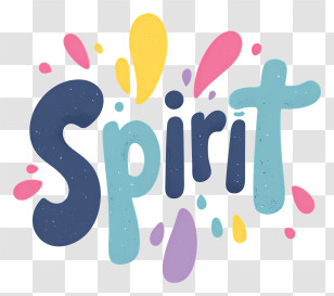Spirit - Colorful Spirit Lettering Transparent PNG