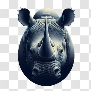 Rhinoceros - Rhinoceros Portrait Transparent PNG