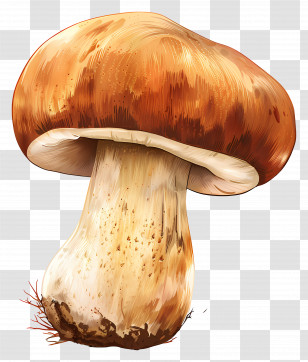 Boletus Mushroom - Realistic Mushroom Illustration Transparent PNG