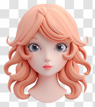 Taylor Swift - Cartoon Portrait Of A Woman With Pink Hair Transparent PNG