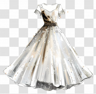 Short Wedding Dress - Stylish White Dress Transparent PNG