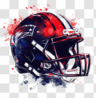 Super Bowl - Red And Blue Football Helmet Transparent PNG