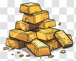 Gold Bars - Stack Of Gold Bars Transparent PNG