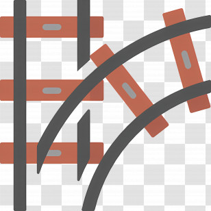 Train Tracks - Railway Tracks Intersection Transparent PNG