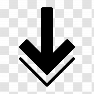 Down Arrow - Black Downward Arrow Design Transparent PNG