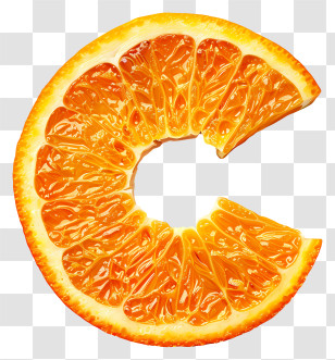 Vitamin C Day - Orange Slice Shaped Like Letter C Transparent PNG