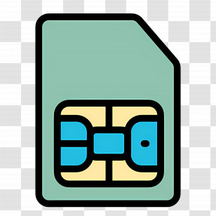 Phone Memory - SIM Card Cartoon Illustration Transparent PNG