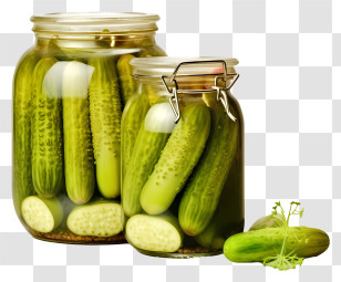 Realistic Pickles - Jars Of Delicious Pickles Transparent PNG