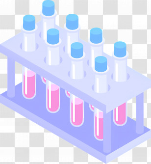 Test Tube - Scientific Test Tubes In A Rack Illustration Transparent PNG