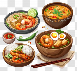Thai Food - Delicious Asian Cuisine Transparent PNG