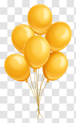 Gold Balloons - Yellow Balloons For Celebration Transparent PNG
