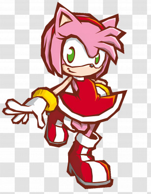 Amy Rose - Pink Cartoon Character Transparent PNG