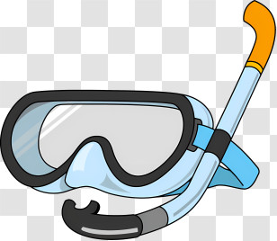 Snorkeling Mask - Snorkel And Mask Illustration For Diving Transparent PNG