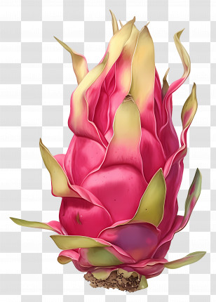 Dragon Fruit - Colorful Tropical Dragon Fruit Illustration Transparent PNG