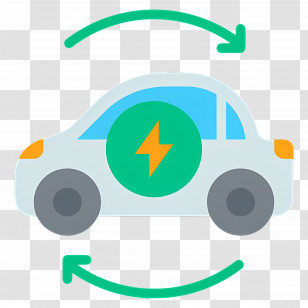 Sustainability - Eco-friendly Electric Car Concept Illustration Transparent PNG