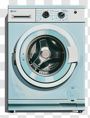 Washing Machine - Modern Front-Loading Washing Machine Transparent PNG