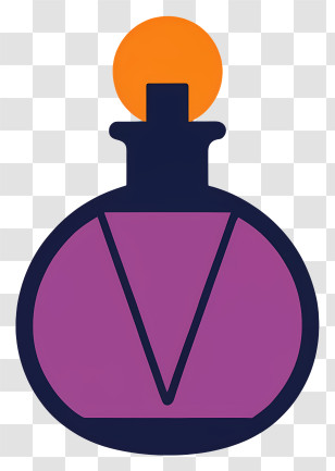 Purple Glass Bottle - Purple Perfume Bottle Transparent PNG