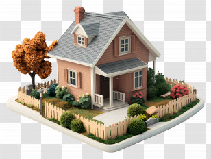 3d Home - Small Cute Doodle House Transparent PNG