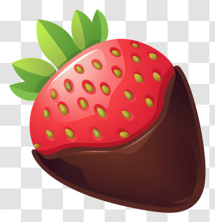 Chocolate Covered Strawberry - Chocolate-Covered Strawberry Transparent PNG