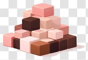 Building Blocks - Pile Of Colorful Pastel Cubes Transparent PNG