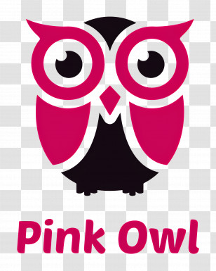 Pink Owl Logo - Pink Owl Logo Transparent PNG
