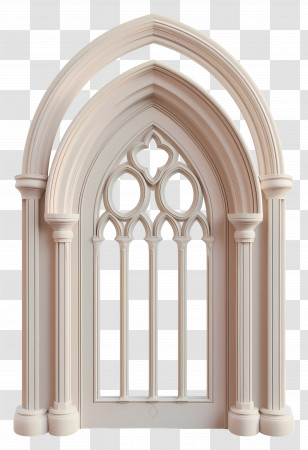 Arch Door Frame - Ornate Gothic Window Transparent PNG