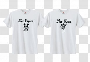 T-shirt Hoodie Father Child - White Transparent PNG