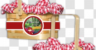 Basket Picnic Handbag Christmas Ornament Gingham - Cosmetics - Propaganda Banner Transparent PNG
