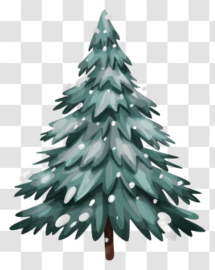 Icon - Snow-Covered Christmas Tree Illustration Transparent PNG