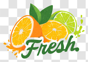 Fresh Logo - Fresh Citrus Fruit Logo Transparent PNG