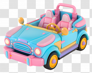 Cartoon - Colorful Toy Car For Kids Transparent PNG