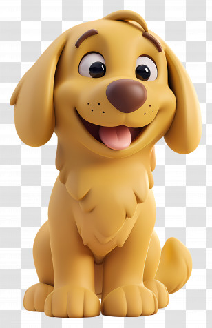 Yellow Dog - Cute Yellow Dog Cartoon Transparent PNG