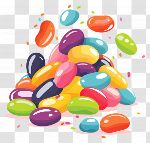 Jelly Beans - Pile Of Colorful Jellybeans Transparent PNG