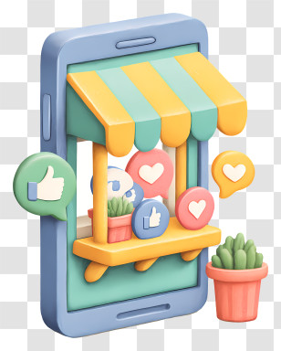 Smartphone Online Shopping - Mobile Shop Social Likes Illustration Transparent PNG