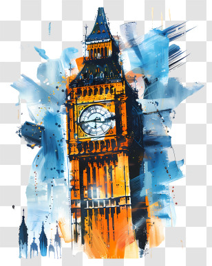 Big Ben - Big Ben Watercolor Illustration Transparent PNG